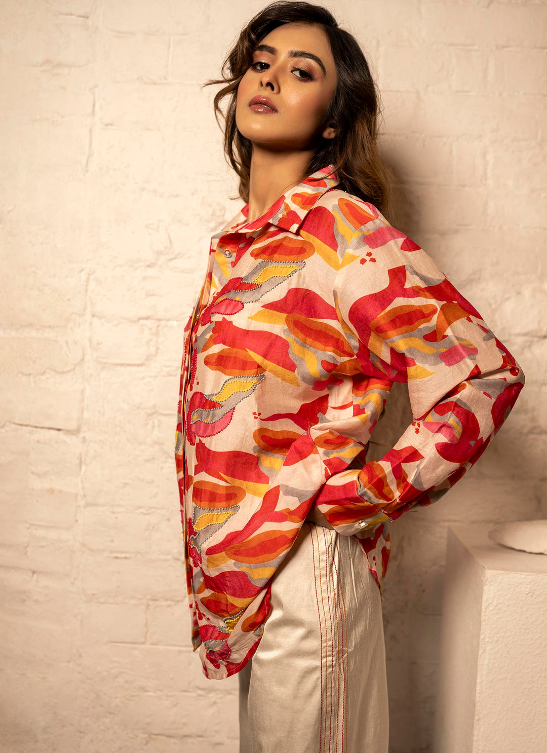 Pink abstract printed co-ord set - 3