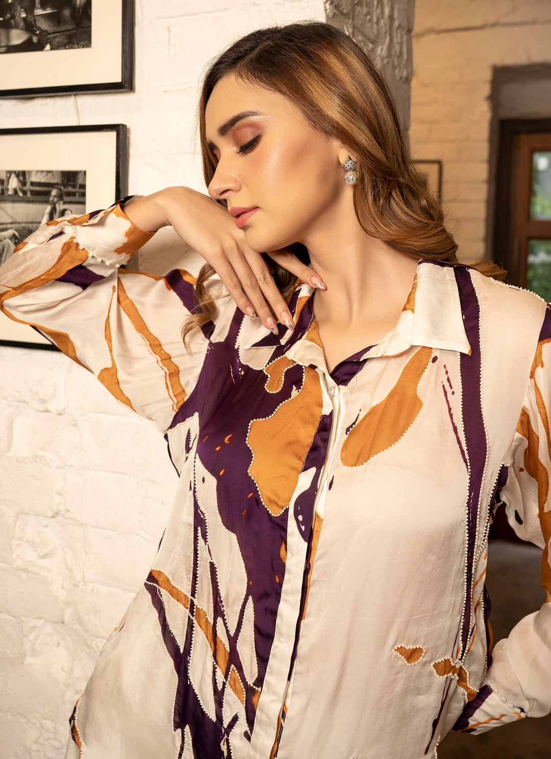 Off-white splash print co-ord set - 3