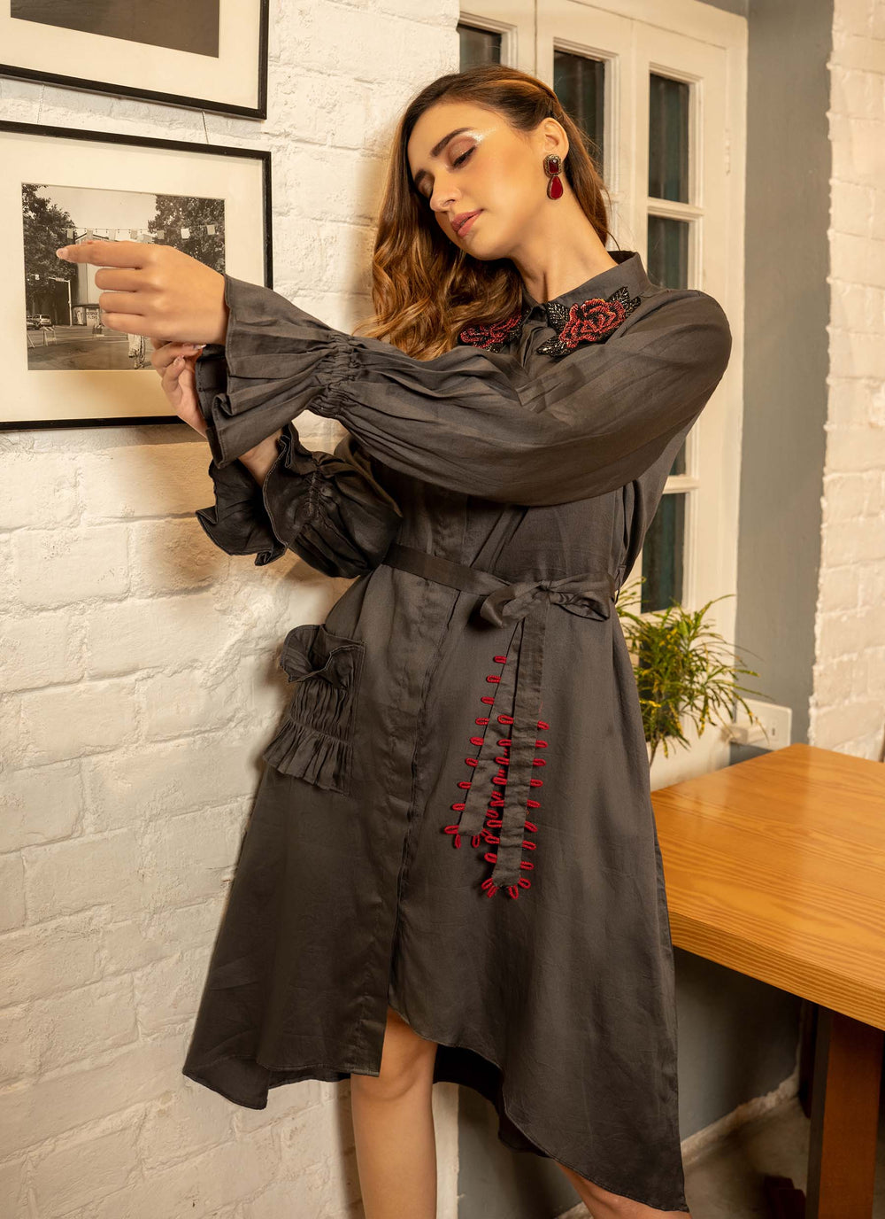 grey-asymmetrical-dress-with-loop-belt-2