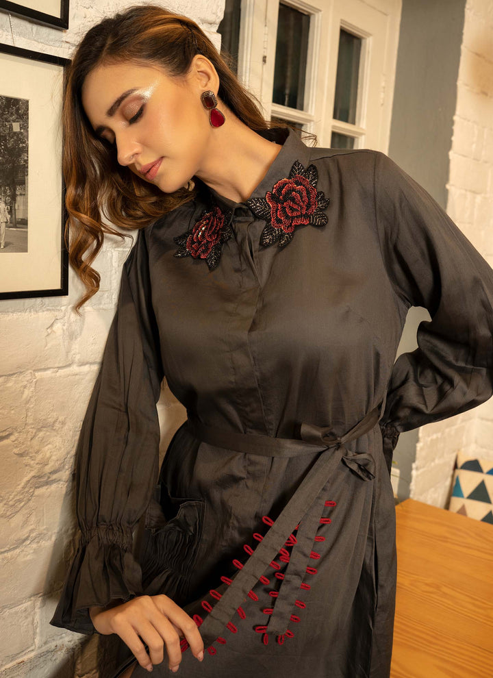 grey-asymmetrical-dress-with-loop-belt-4