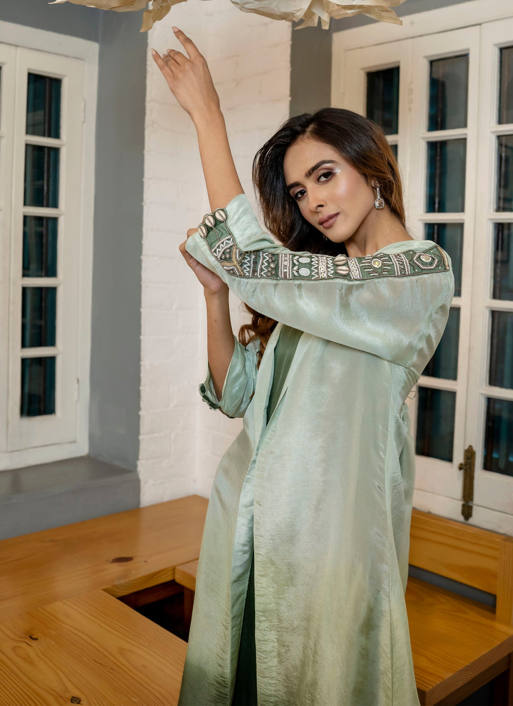 green-shaded-tissue-jacket-with-dress-2