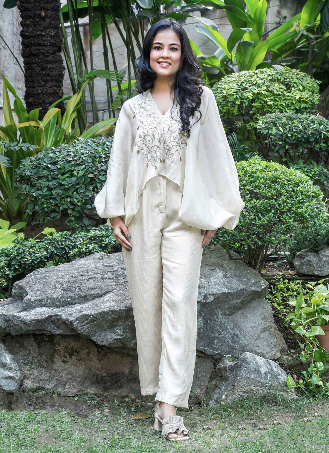 Golden Tissue Oversized Co-ord Set - 3