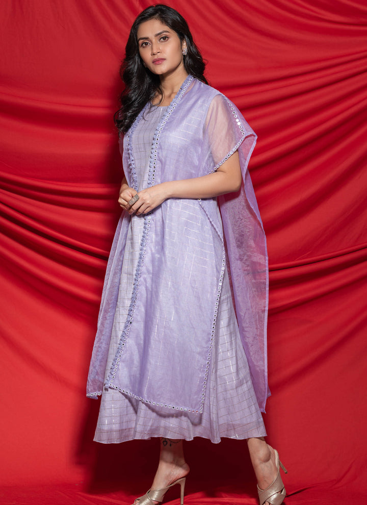 Lilac Mirror Jacket Dress Side