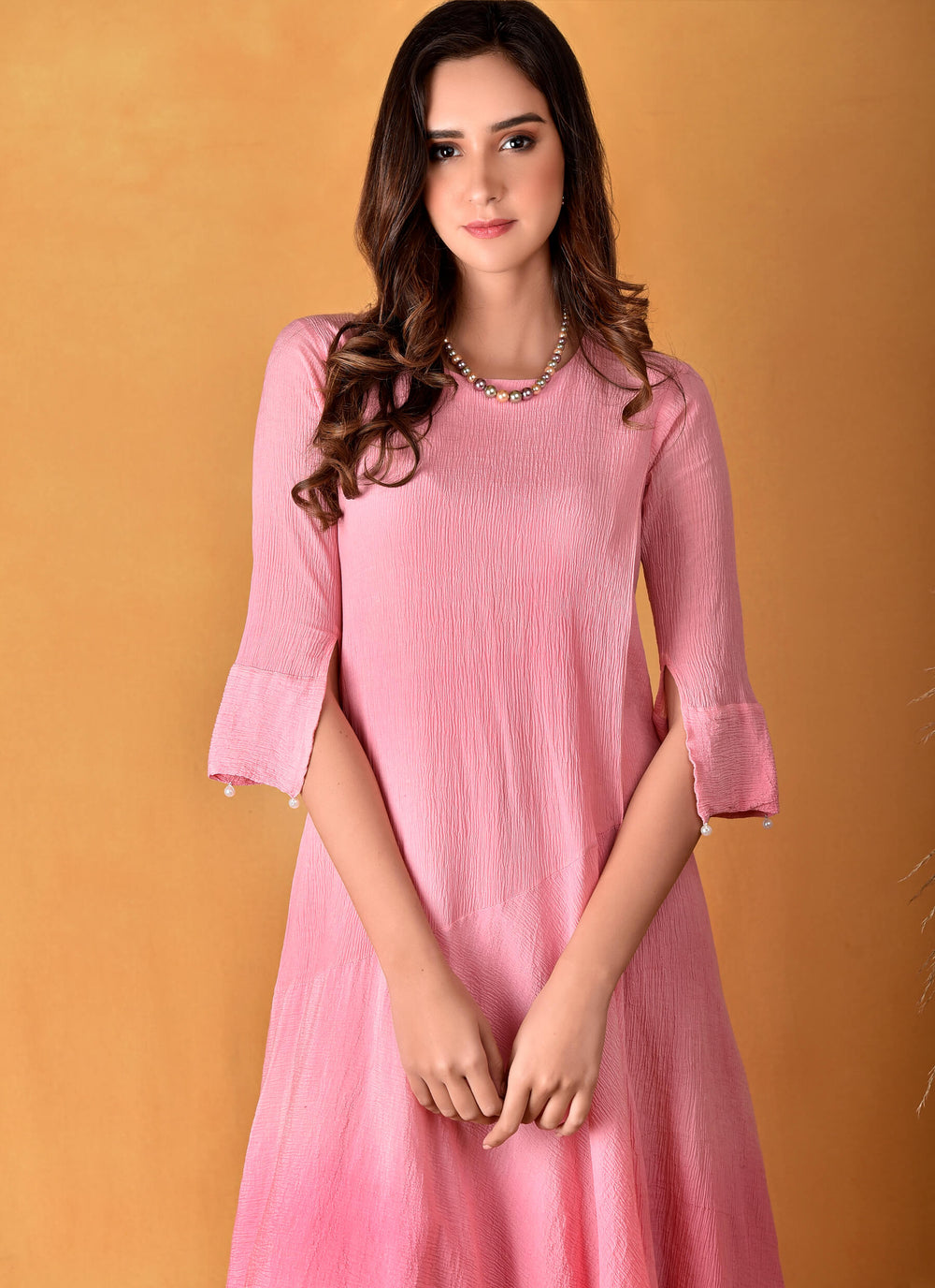 Pink Shaded Chiffon Dress