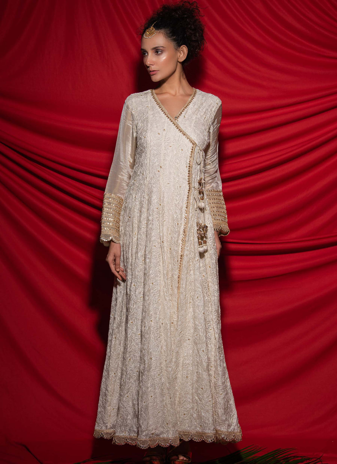 White Angrakha Suit Full