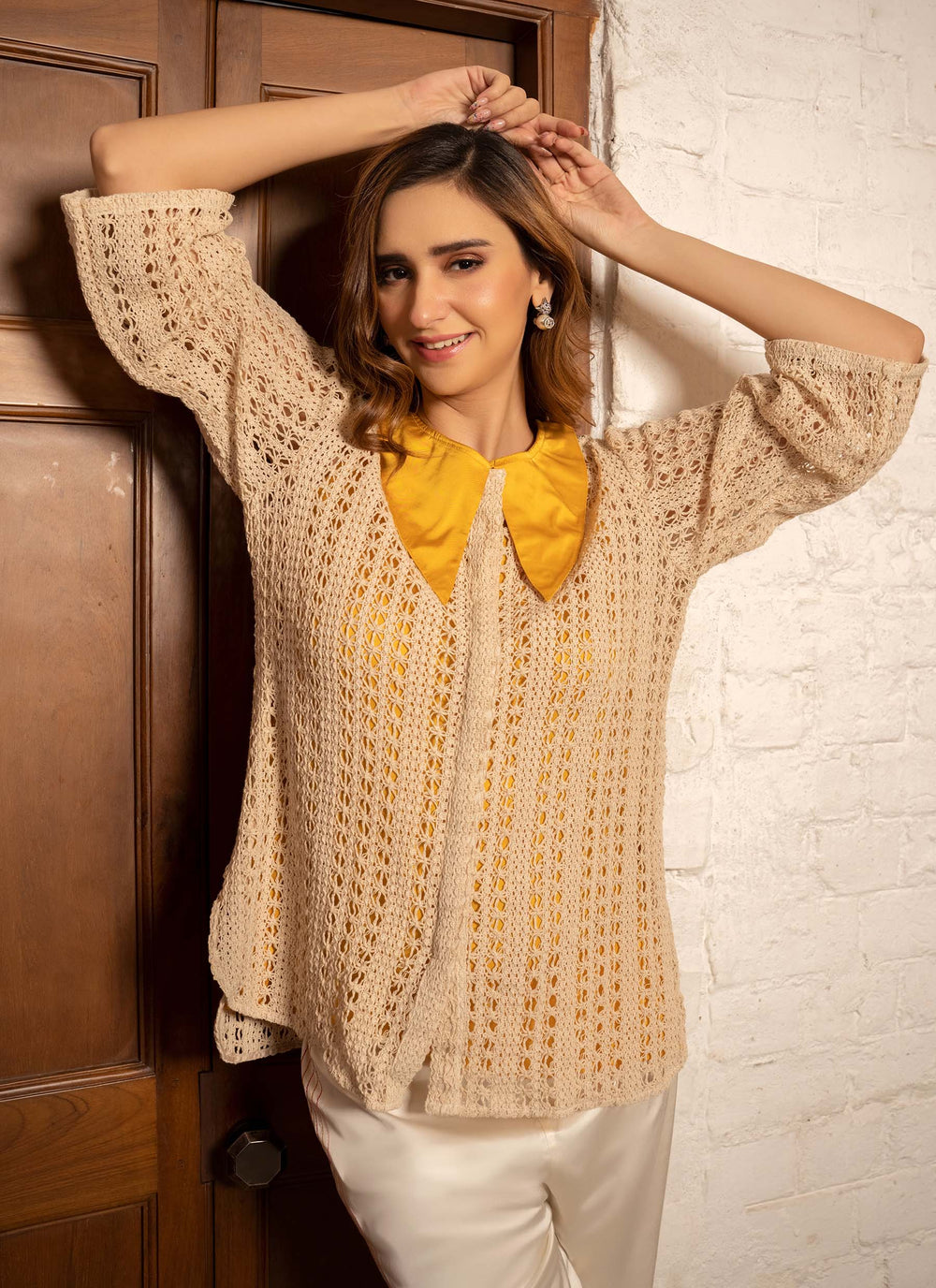 Yellow Crochet Shirt - 2