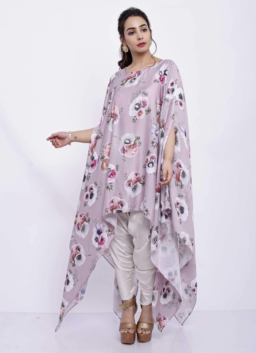 Floral Poncho Tunic Full