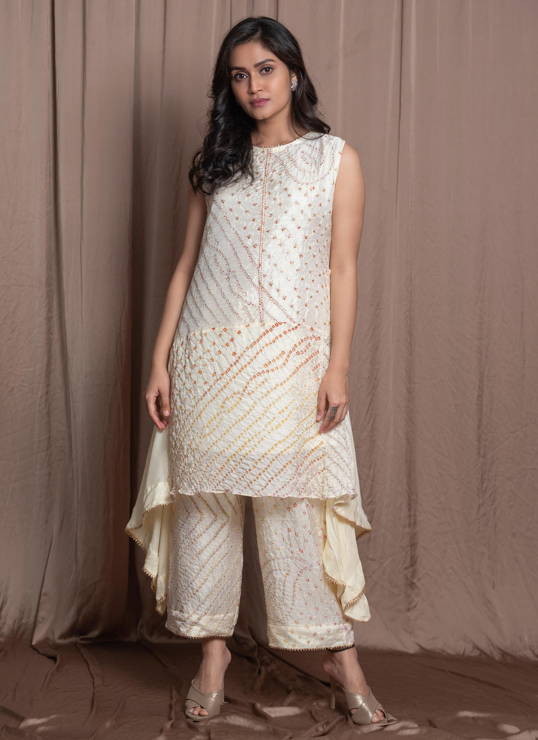 Bandhej Tunic With Pants Front