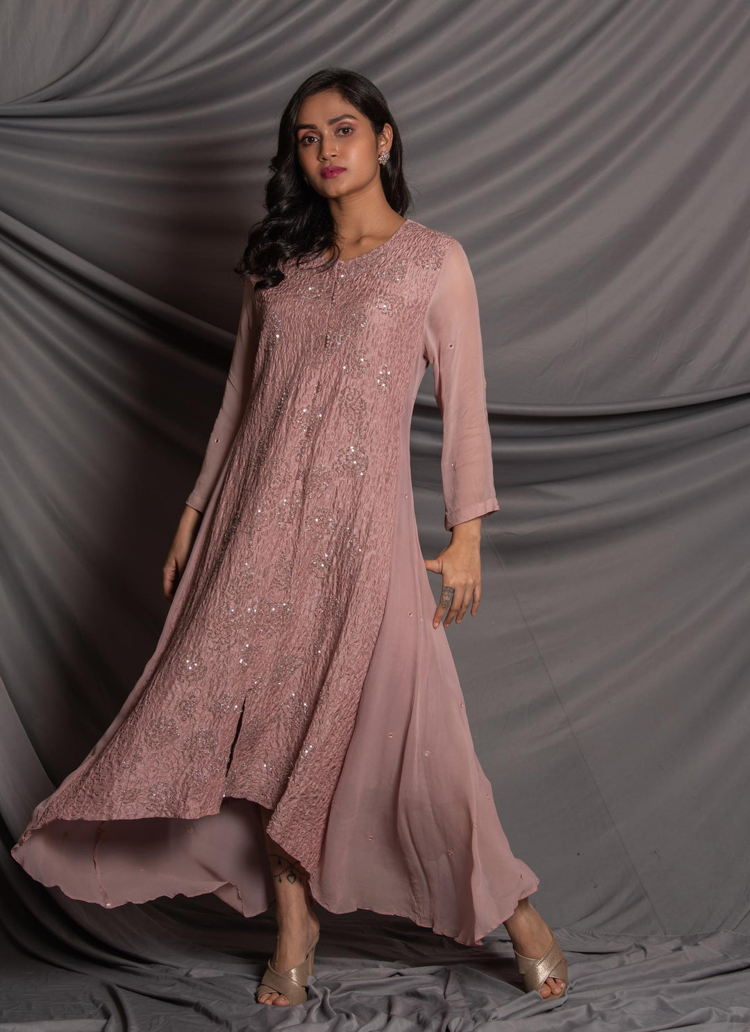 Pink Indian Party Dress Full