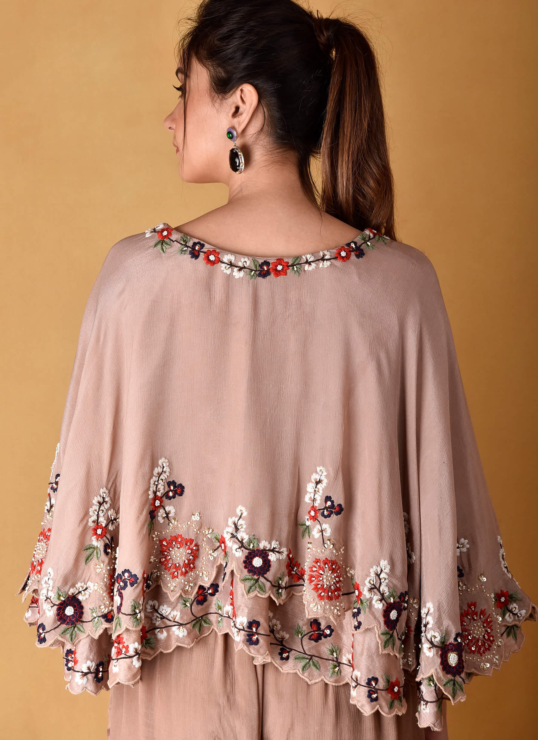 White Ladies Embroidery Cotton Poncho Tops at Best Price in Surat |  Creative Design Studio